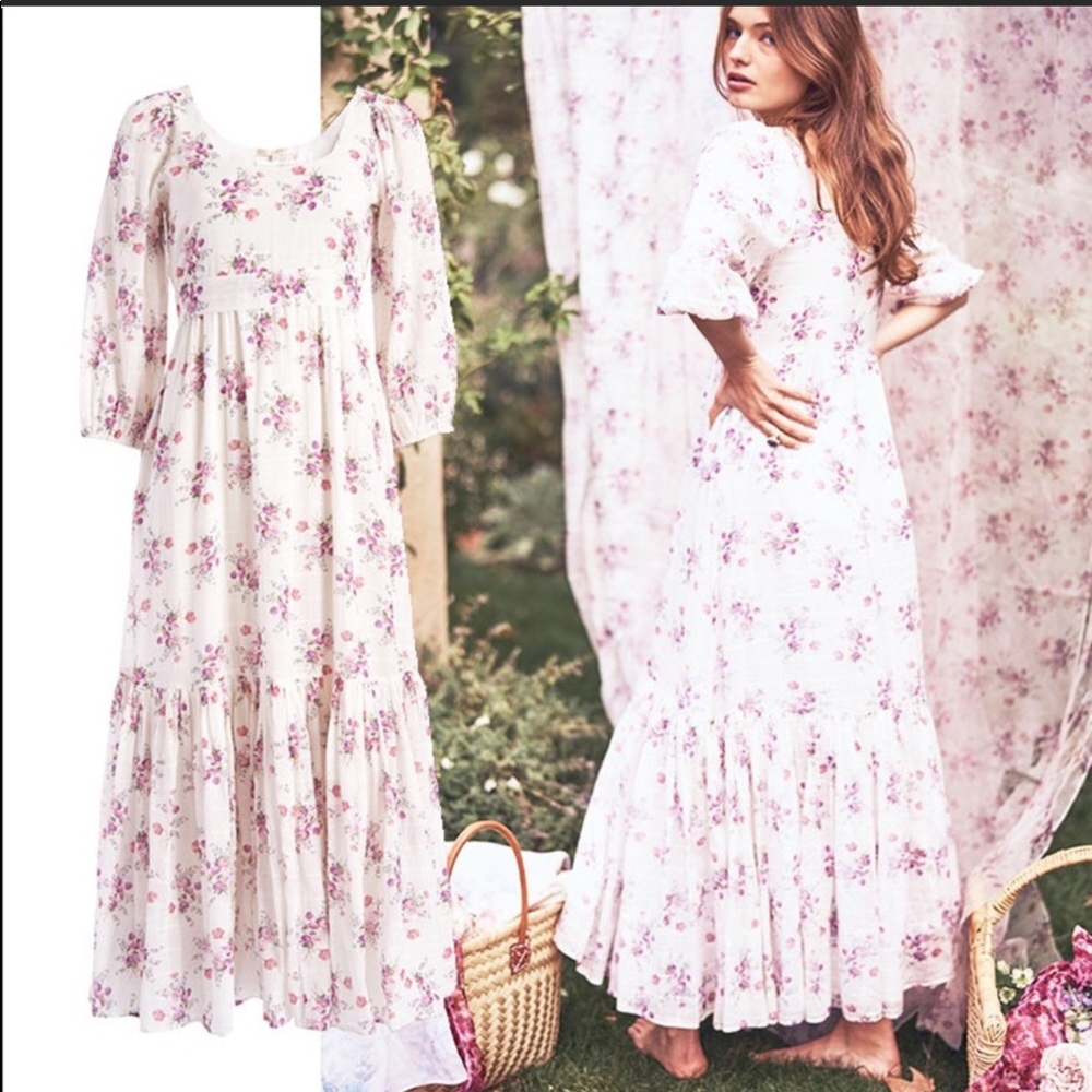 NWT LoveShackFancy x Aerin Colby Dress - Picture 2 of 7